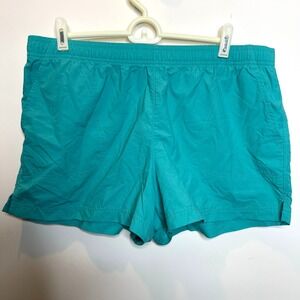Columbia Women's Sandy River Hiking‎ Outdoor Teal Elastic Waist Shorts Size L